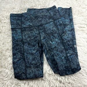 Lululemon Fast And Free 7/8 Tight Fairisle Multi Black